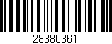 Código de barras (EAN, GTIN, SKU, ISBN): '28380361'
