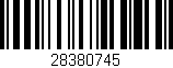 Código de barras (EAN, GTIN, SKU, ISBN): '28380745'