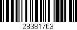 Código de barras (EAN, GTIN, SKU, ISBN): '28381763'