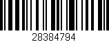 Código de barras (EAN, GTIN, SKU, ISBN): '28384794'
