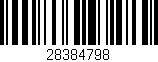 Código de barras (EAN, GTIN, SKU, ISBN): '28384798'
