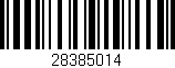 Código de barras (EAN, GTIN, SKU, ISBN): '28385014'