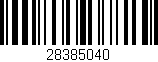 Código de barras (EAN, GTIN, SKU, ISBN): '28385040'