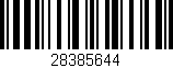 Código de barras (EAN, GTIN, SKU, ISBN): '28385644'