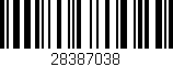 Código de barras (EAN, GTIN, SKU, ISBN): '28387038'