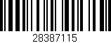 Código de barras (EAN, GTIN, SKU, ISBN): '28387115'