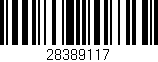Código de barras (EAN, GTIN, SKU, ISBN): '28389117'