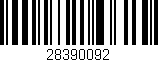 Código de barras (EAN, GTIN, SKU, ISBN): '28390092'