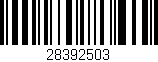 Código de barras (EAN, GTIN, SKU, ISBN): '28392503'