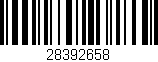 Código de barras (EAN, GTIN, SKU, ISBN): '28392658'
