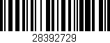 Código de barras (EAN, GTIN, SKU, ISBN): '28392729'