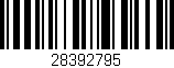 Código de barras (EAN, GTIN, SKU, ISBN): '28392795'