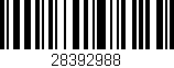 Código de barras (EAN, GTIN, SKU, ISBN): '28392988'