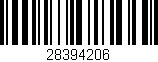 Código de barras (EAN, GTIN, SKU, ISBN): '28394206'