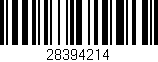 Código de barras (EAN, GTIN, SKU, ISBN): '28394214'