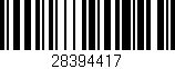 Código de barras (EAN, GTIN, SKU, ISBN): '28394417'