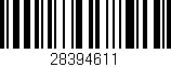 Código de barras (EAN, GTIN, SKU, ISBN): '28394611'