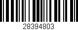 Código de barras (EAN, GTIN, SKU, ISBN): '28394803'