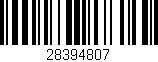 Código de barras (EAN, GTIN, SKU, ISBN): '28394807'