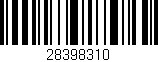 Código de barras (EAN, GTIN, SKU, ISBN): '28398310'