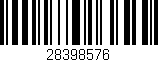 Código de barras (EAN, GTIN, SKU, ISBN): '28398576'