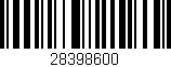 Código de barras (EAN, GTIN, SKU, ISBN): '28398600'