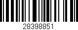 Código de barras (EAN, GTIN, SKU, ISBN): '28398851'