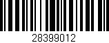 Código de barras (EAN, GTIN, SKU, ISBN): '28399012'