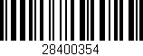 Código de barras (EAN, GTIN, SKU, ISBN): '28400354'