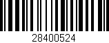 Código de barras (EAN, GTIN, SKU, ISBN): '28400524'