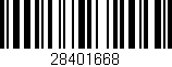 Código de barras (EAN, GTIN, SKU, ISBN): '28401668'