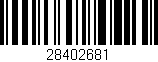 Código de barras (EAN, GTIN, SKU, ISBN): '28402681'
