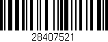 Código de barras (EAN, GTIN, SKU, ISBN): '28407521'