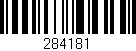 Código de barras (EAN, GTIN, SKU, ISBN): '284181'