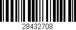 Código de barras (EAN, GTIN, SKU, ISBN): '28432708'