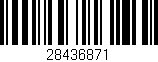 Código de barras (EAN, GTIN, SKU, ISBN): '28436871'