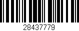 Código de barras (EAN, GTIN, SKU, ISBN): '28437779'