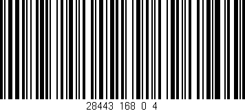 Código de barras (EAN, GTIN, SKU, ISBN): '28443_168_0_4'