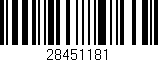 Código de barras (EAN, GTIN, SKU, ISBN): '28451181'