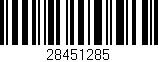 Código de barras (EAN, GTIN, SKU, ISBN): '28451285'
