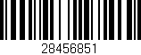 Código de barras (EAN, GTIN, SKU, ISBN): '28456851'