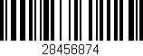 Código de barras (EAN, GTIN, SKU, ISBN): '28456874'