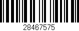 Código de barras (EAN, GTIN, SKU, ISBN): '28467575'