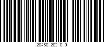 Código de barras (EAN, GTIN, SKU, ISBN): '28468_202_0_8'
