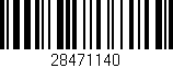 Código de barras (EAN, GTIN, SKU, ISBN): '28471140'