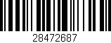 Código de barras (EAN, GTIN, SKU, ISBN): '28472687'