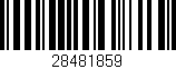 Código de barras (EAN, GTIN, SKU, ISBN): '28481859'