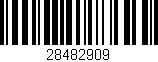 Código de barras (EAN, GTIN, SKU, ISBN): '28482909'