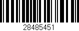 Código de barras (EAN, GTIN, SKU, ISBN): '28485451'