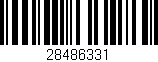 Código de barras (EAN, GTIN, SKU, ISBN): '28486331'
